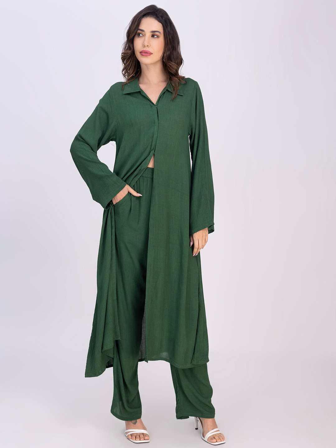 

Moomaya Shirt With Trouser Co-Ords, Green