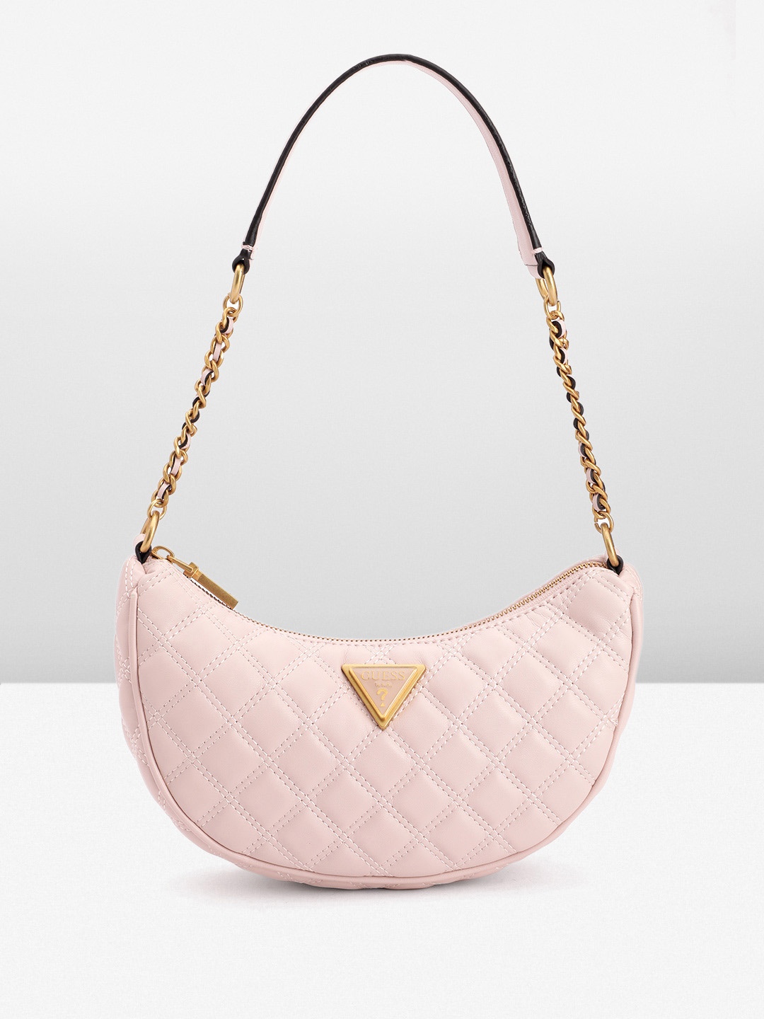 

GUESS Structured Quilted Shoulder Bag, Pink