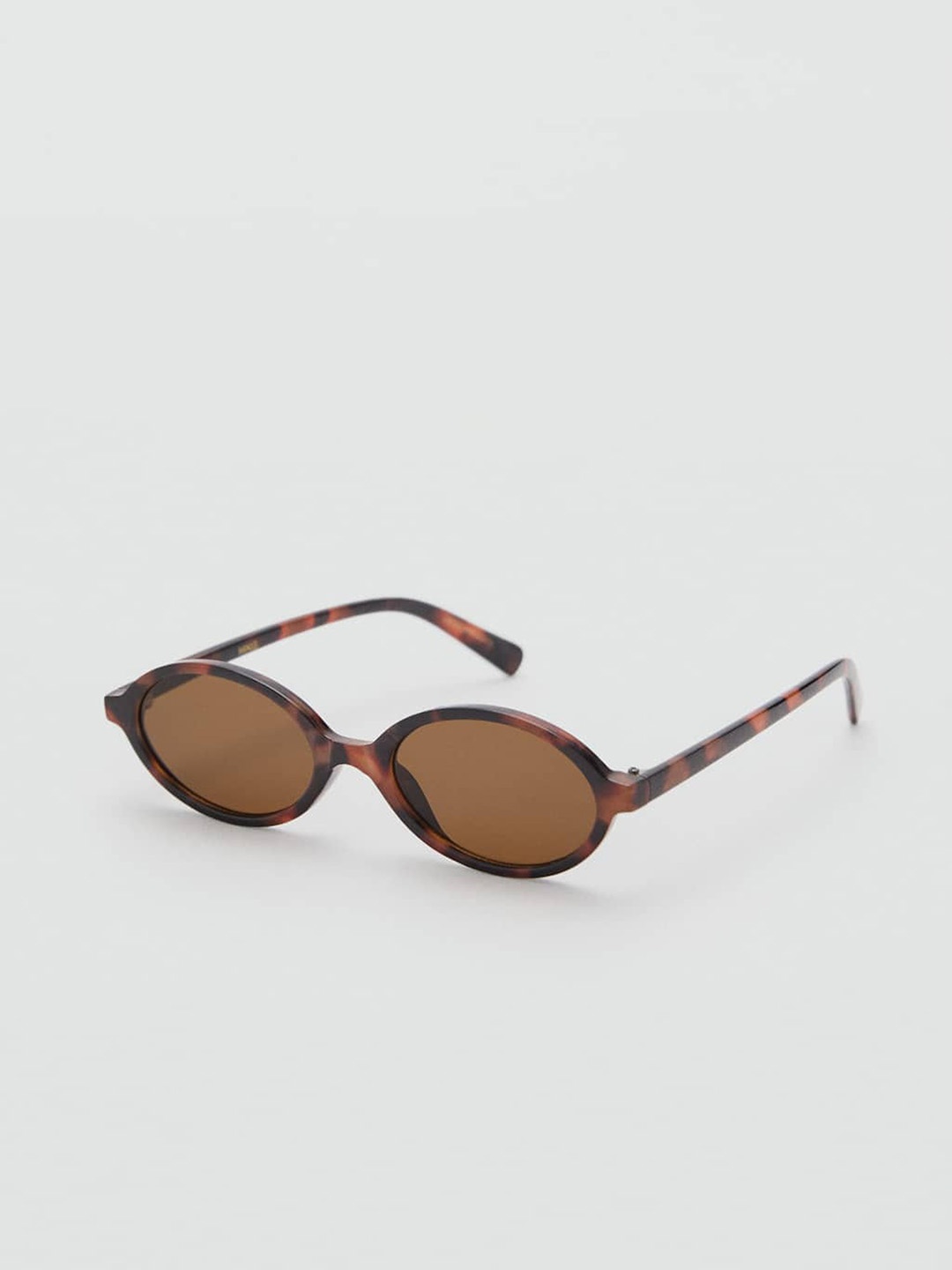 

MANGO Women Oval Sunglasses with UV Protected Lens, Brown