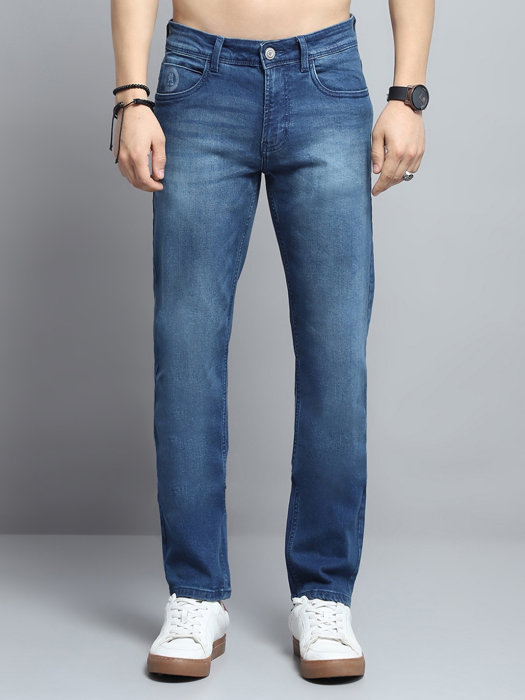 

Monte Carlo Men Light Fade Jeans, Blue