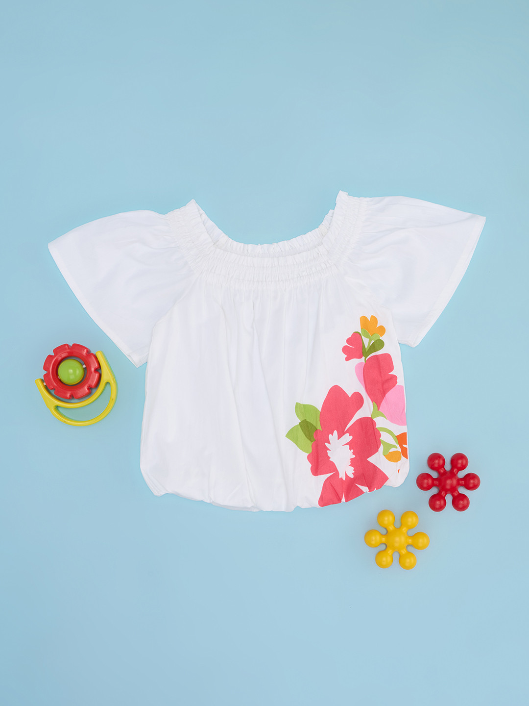 

Pantaloons Junior Cotton short Top, Off white