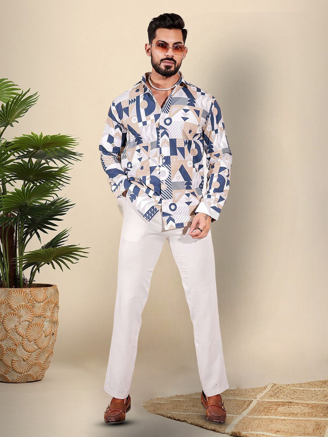 

Moda Rapido Men Original Opaque Printed Casual Shirt, Multi