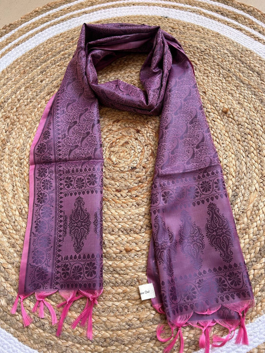 

Weave Owl Women Woven Design Stole, Pink