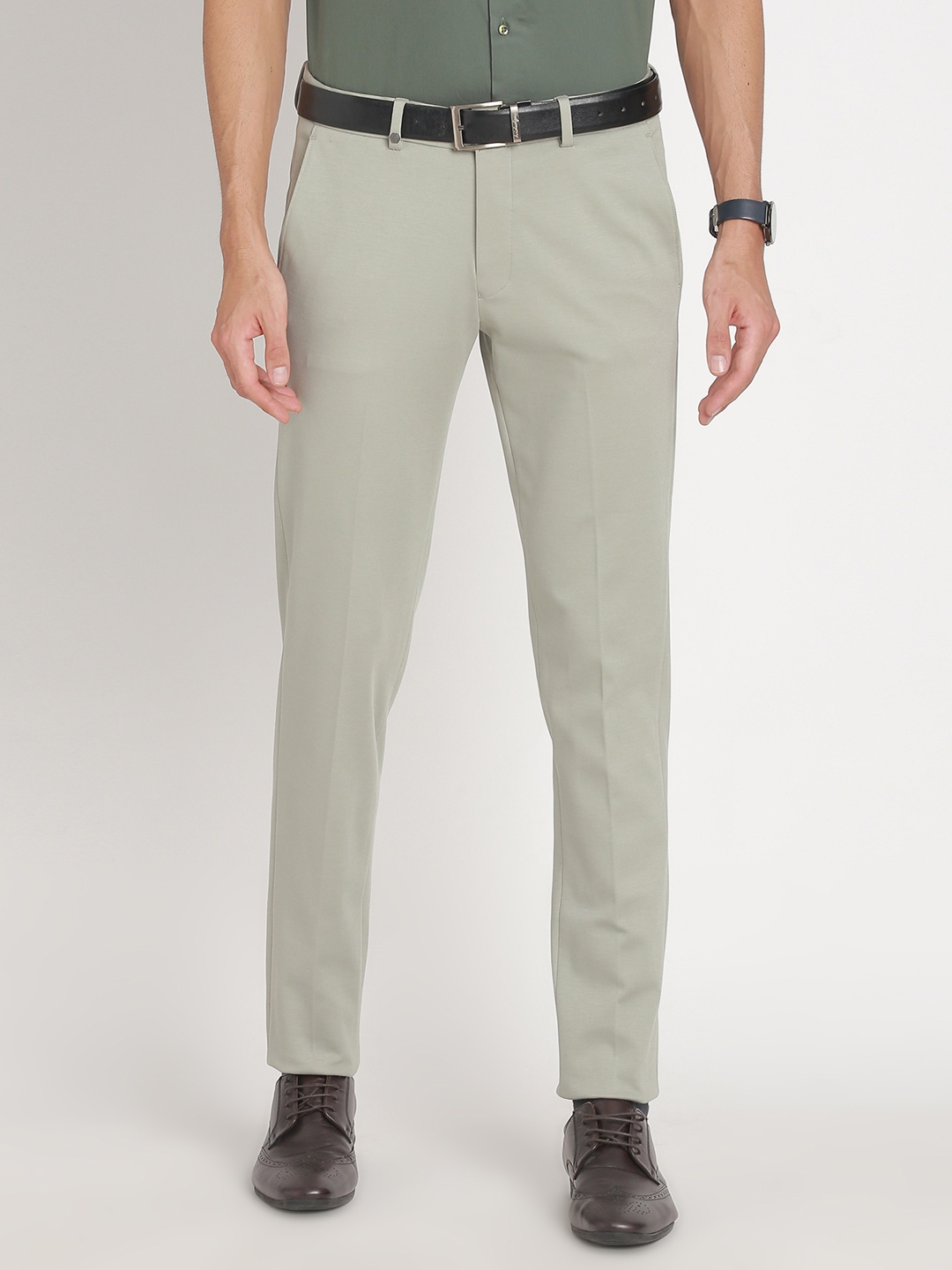 

Turtle Men Classic Slim Fit Trousers, Grey