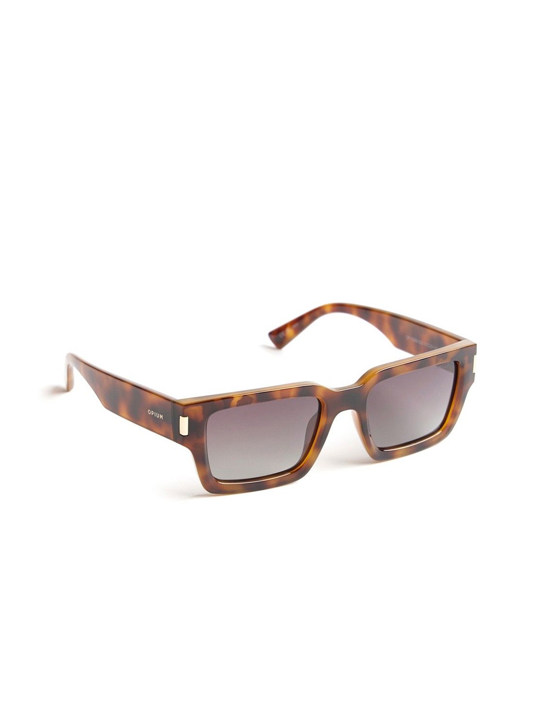 

OPIUM Unisex Rectangle Sunglasses with Polarised and UV Protected Lens, Green