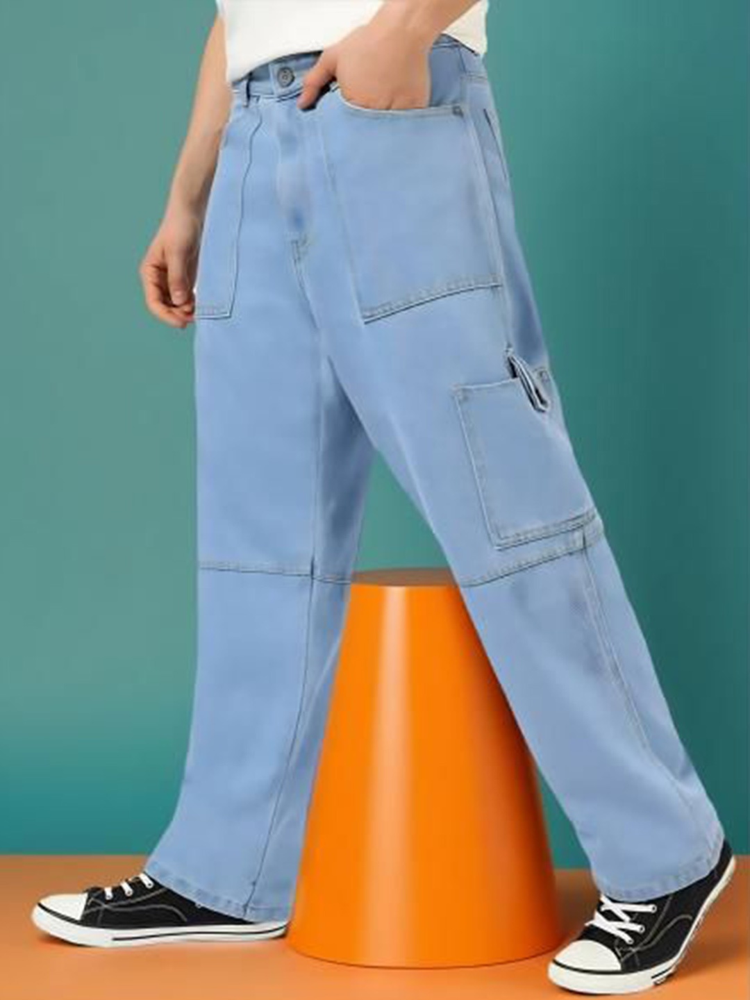 

Moda Rapido Men Straight Fit Slash Knee Jeans, Blue