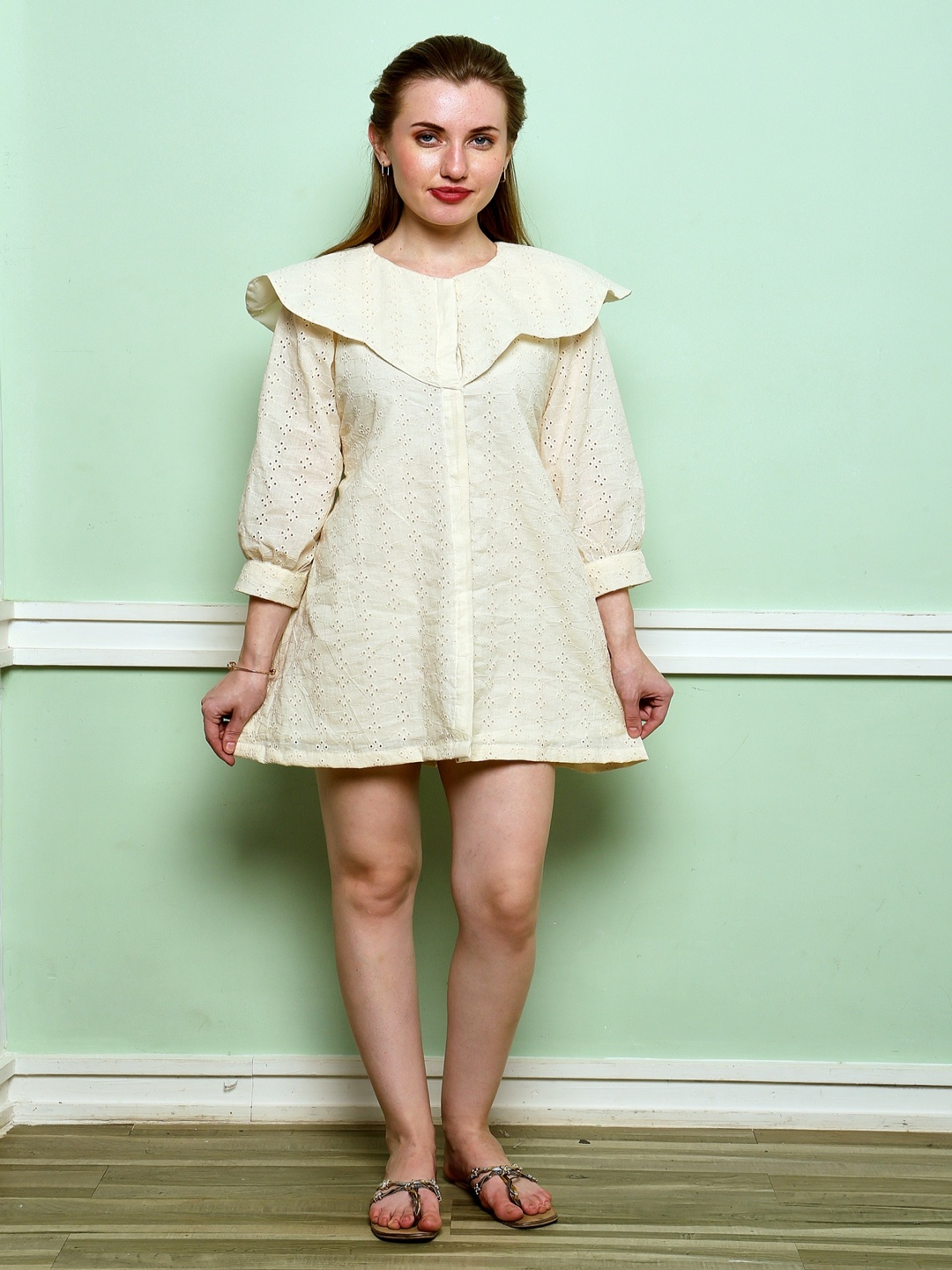 

Kaajal by Vidhi A-Line Mini Dress, Off white