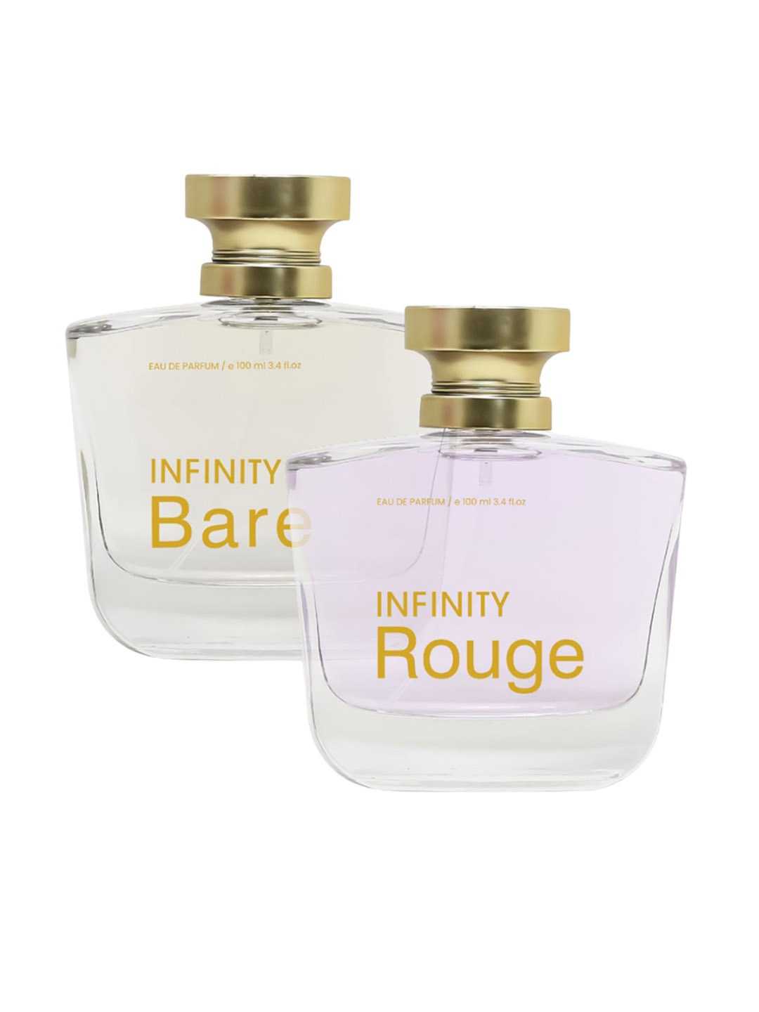 

Infinity Set Of 2 Rouge And Bare Eau De Parfum - 100 ml Each, Transparent