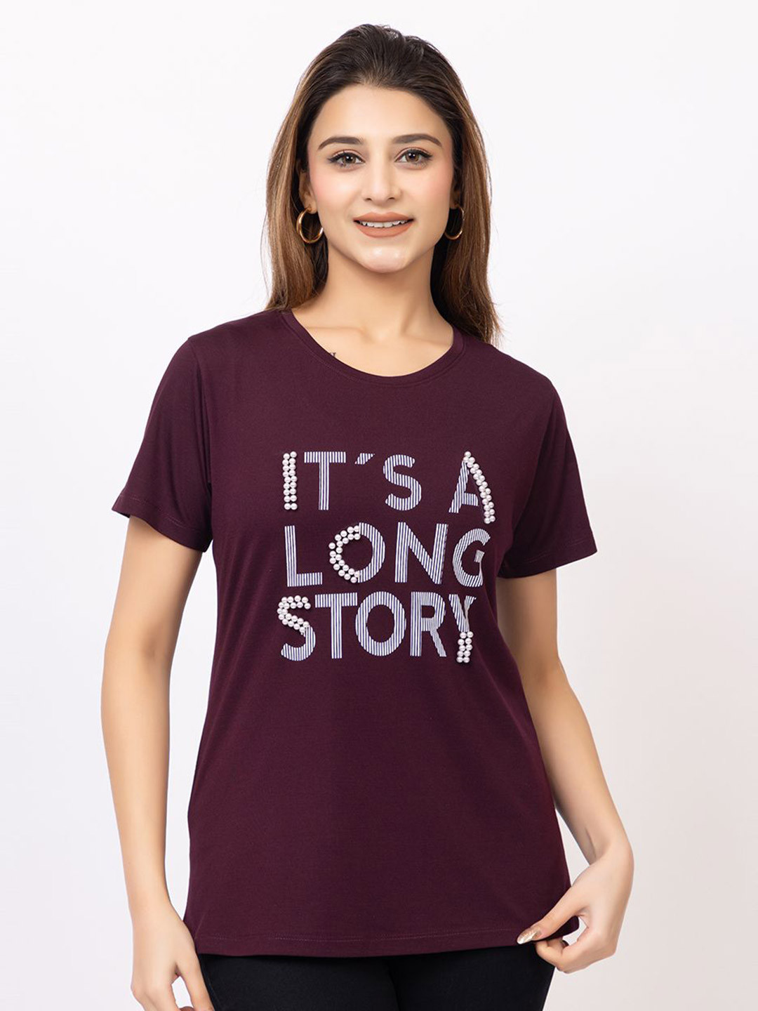 

Lory Print Cotton Top, Purple