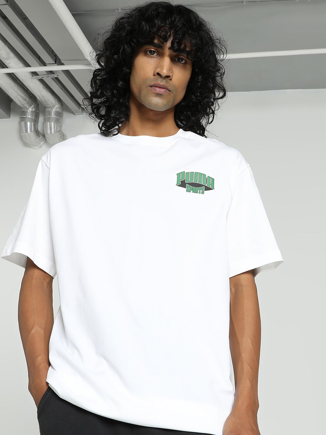 

Puma Team Relaxed Fit Graphic Tee, White