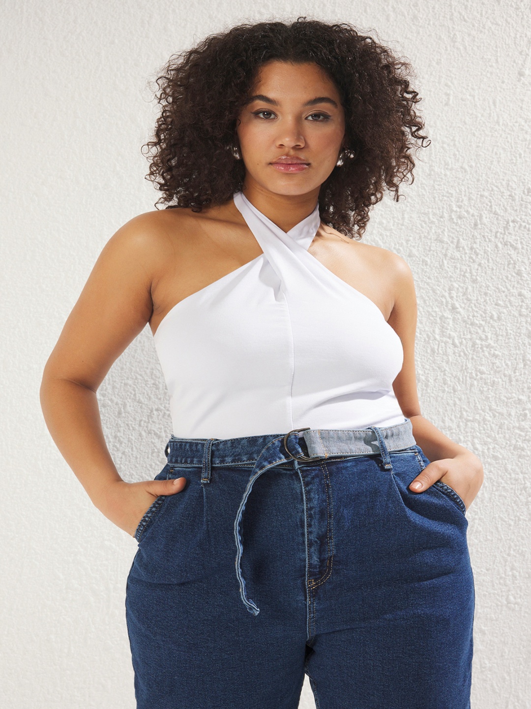 

Trendyol Halter Neck Cotton Top, Na