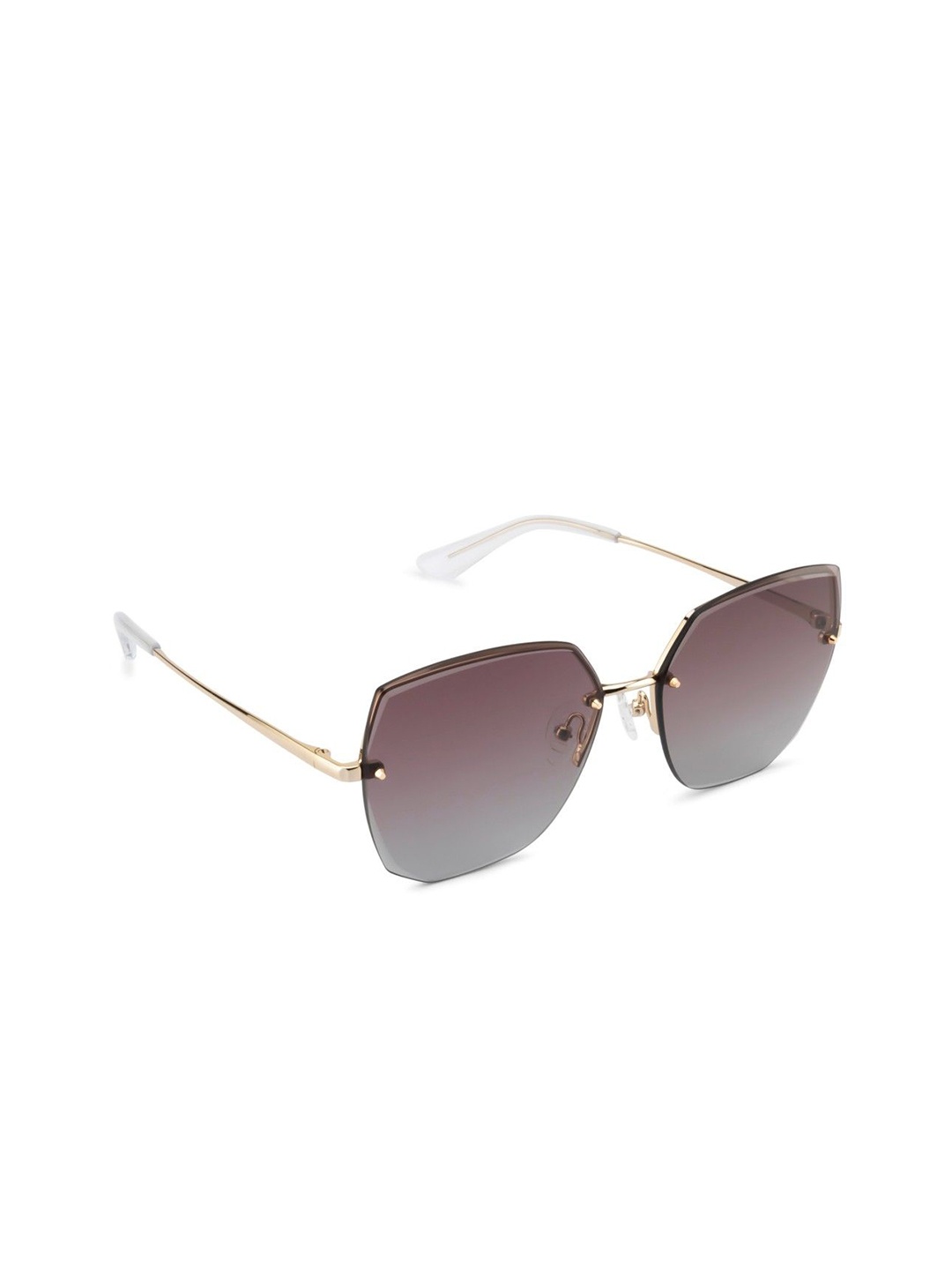 

OPIUM Women Aviator Sunglasses with UV Protected Lens, Brown