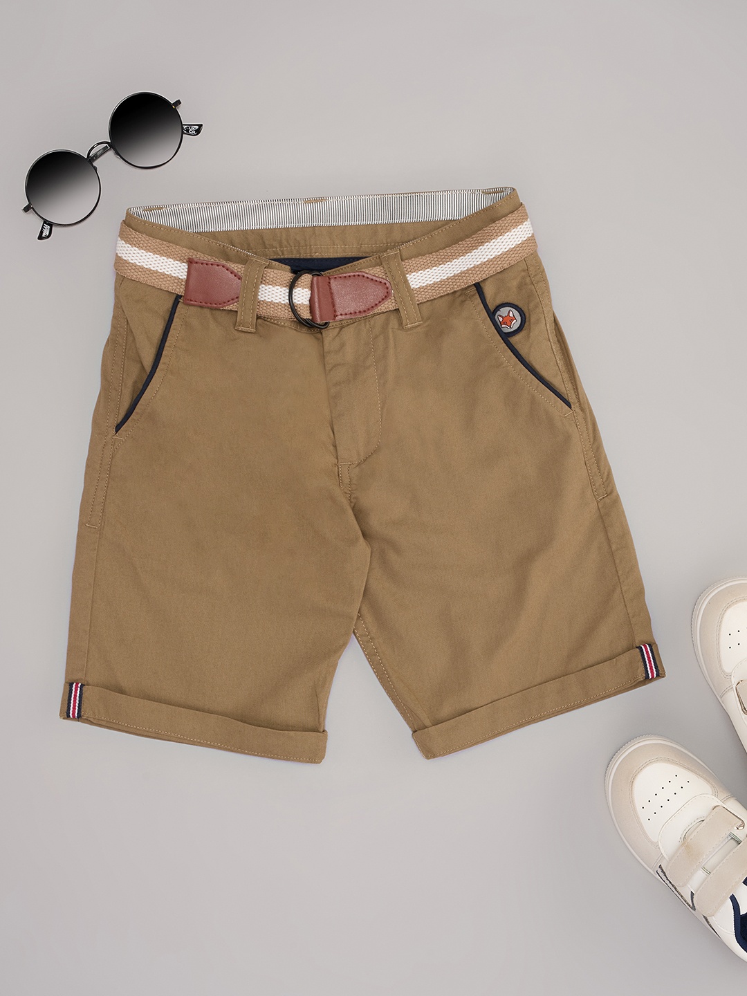

Pantaloons Junior Boys Printed Fashion Shorts, Tan