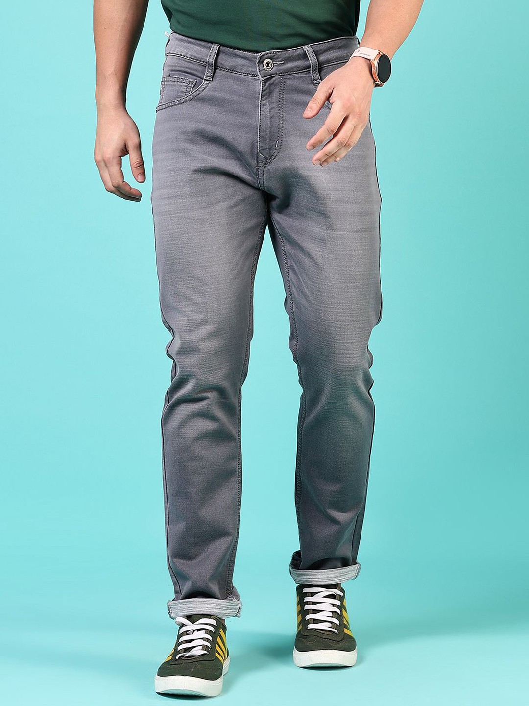 

V-Mart Men Light Fade Jeans, Grey