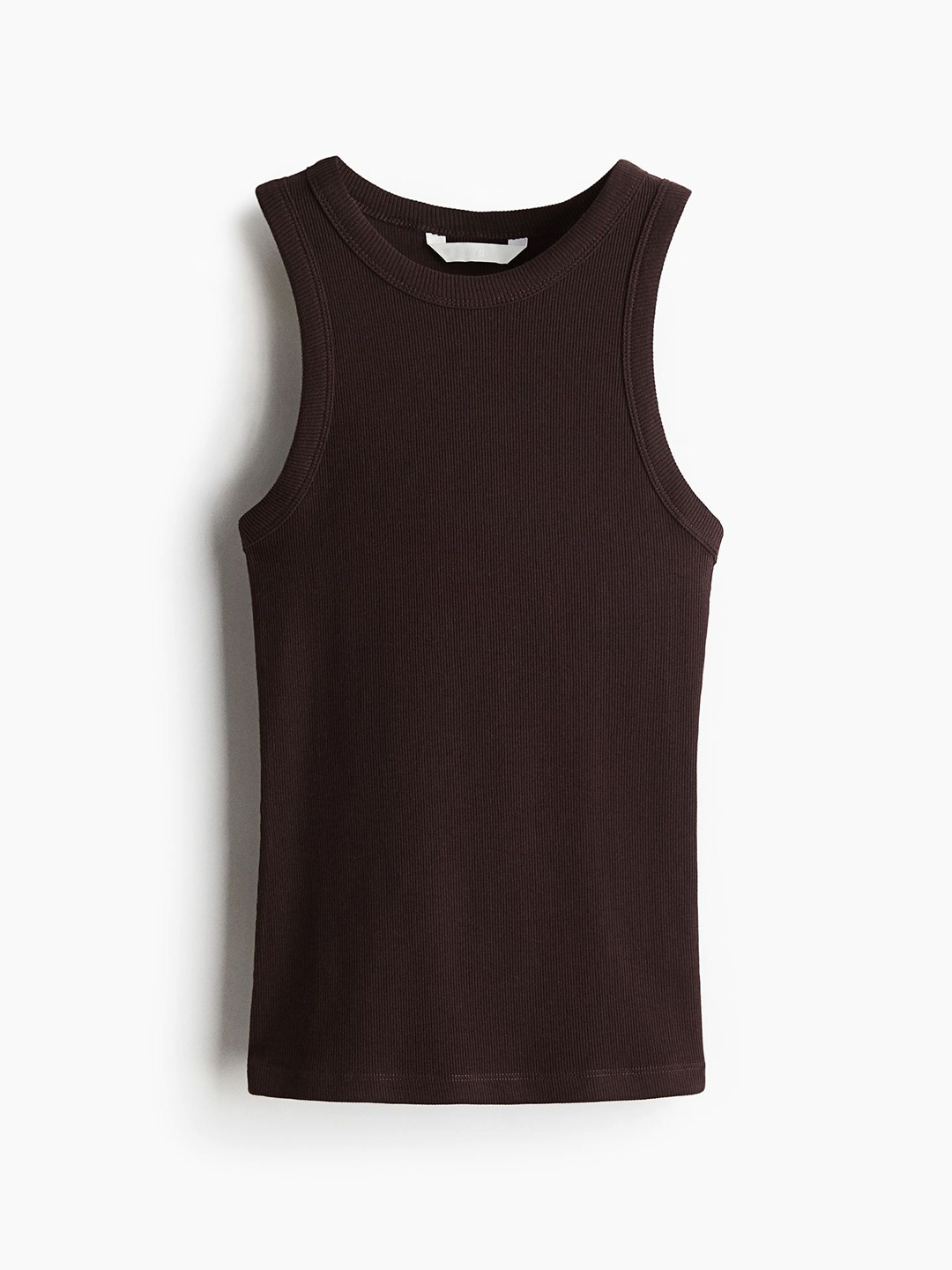 

H&M Ribbed Vest Top, Brown