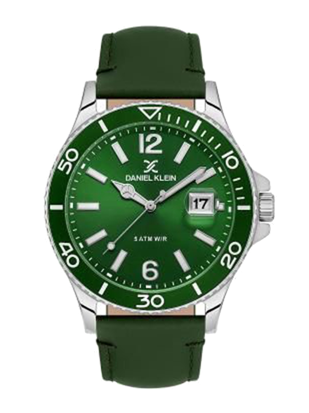 

Daniel Klein Men Dial & Leather Straps Analogue Watch DK.1.13905-3, Green