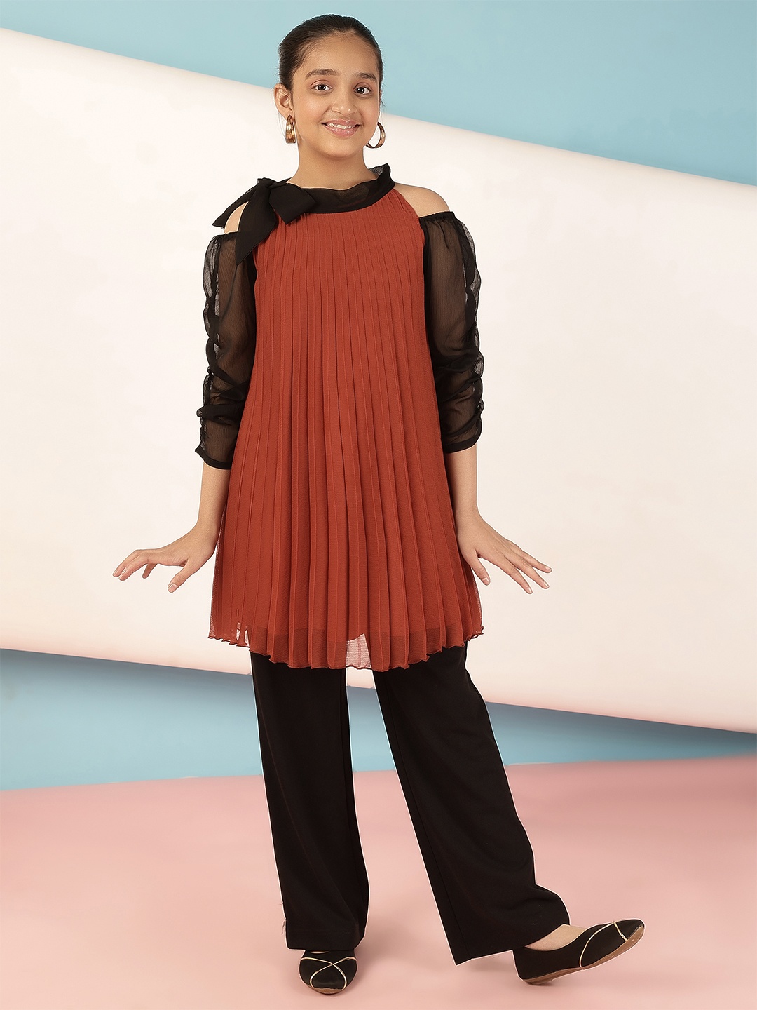 

Antheaa Top With Trousers, Rust