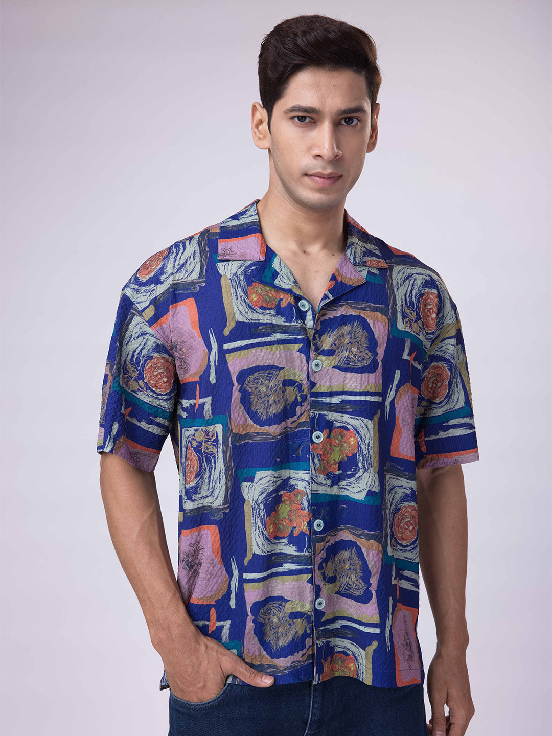 

Big Bunny Men Custom Opaque Printed Casual Shirt, Multi