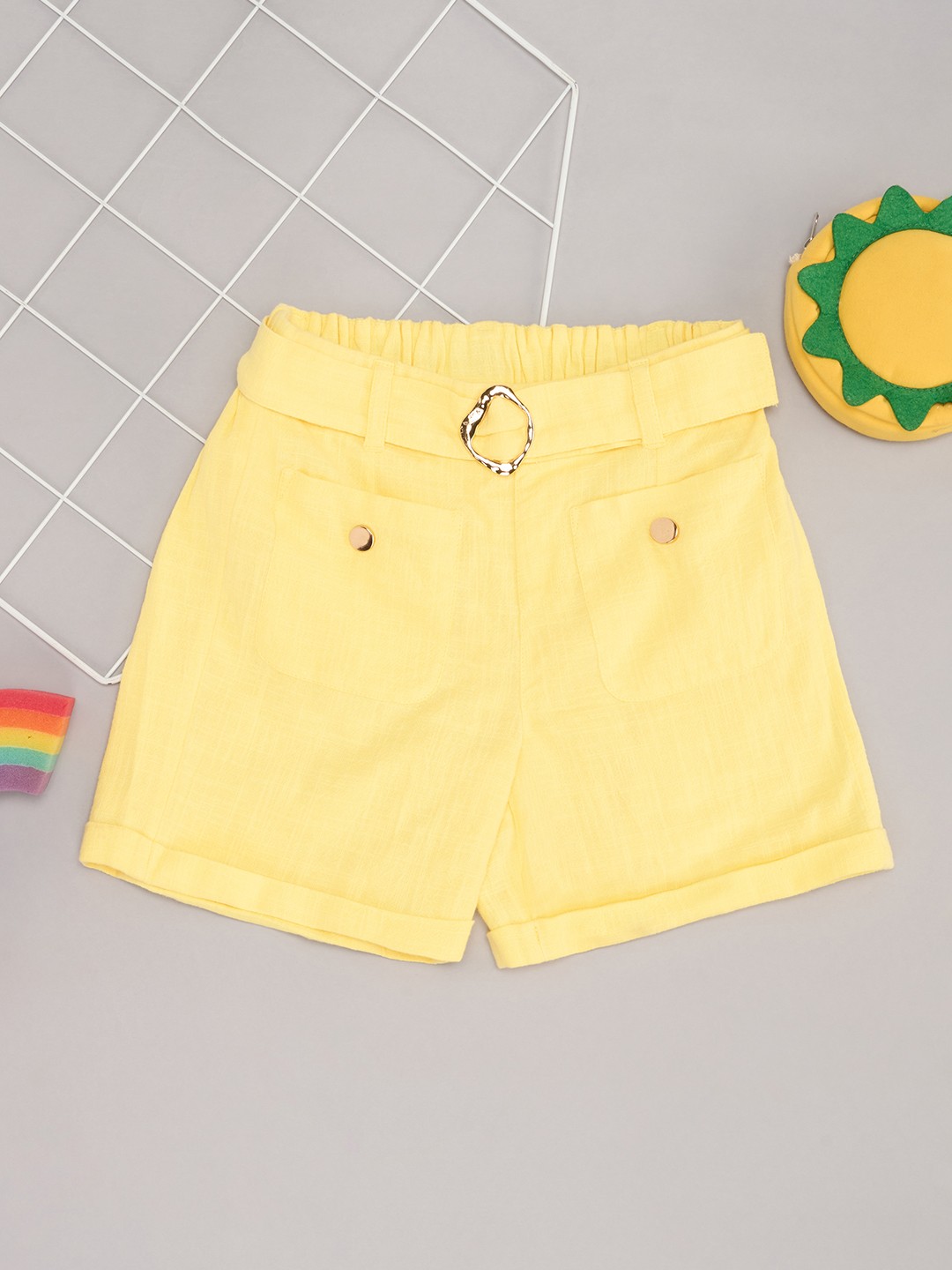 

Pantaloons Junior Girls Shorts, Yellow