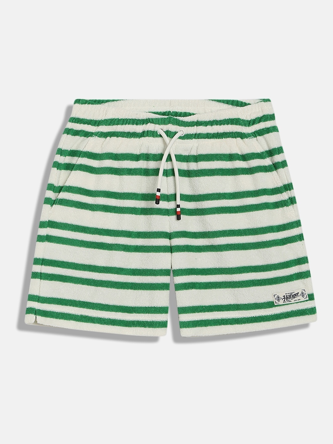 

Tommy Hilfiger Boys Striped Technology Shorts, White