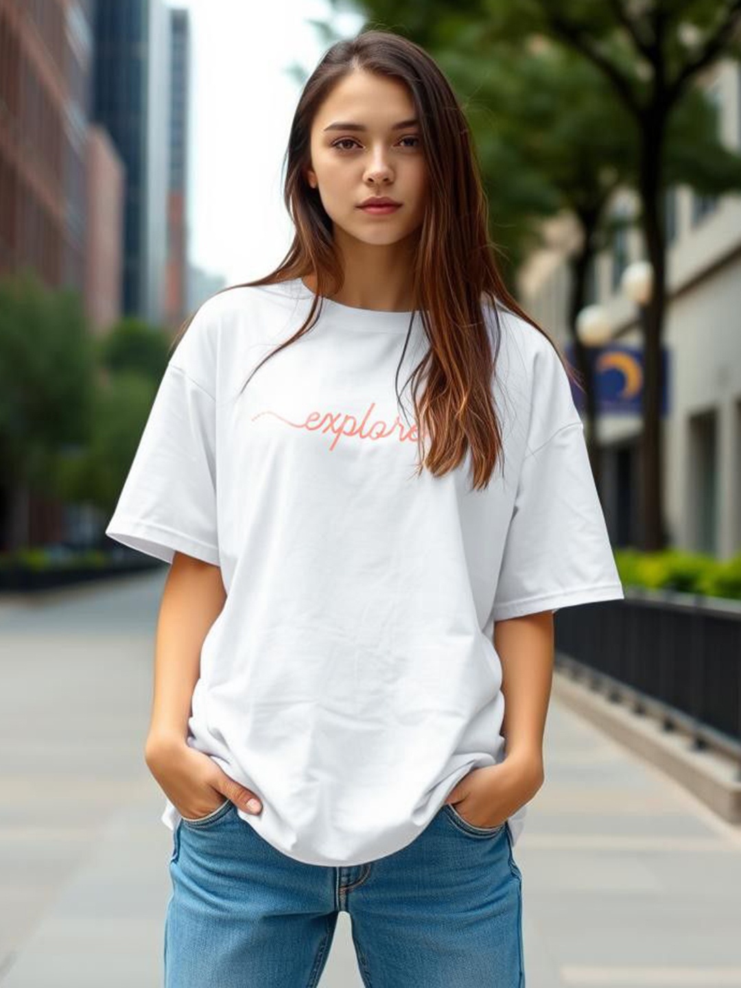 

TOGS & TERRE Women Typography Printed Organic Cotton T-shirt, White