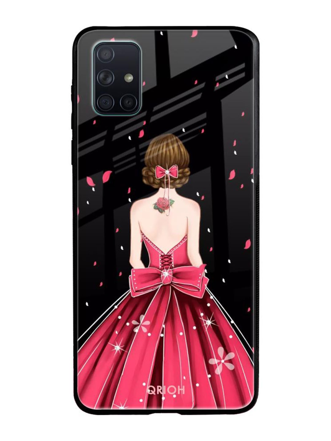 

QRIOH Quirky Printed Samsung Galaxy A51 Back Case Mobile Accessories, Black