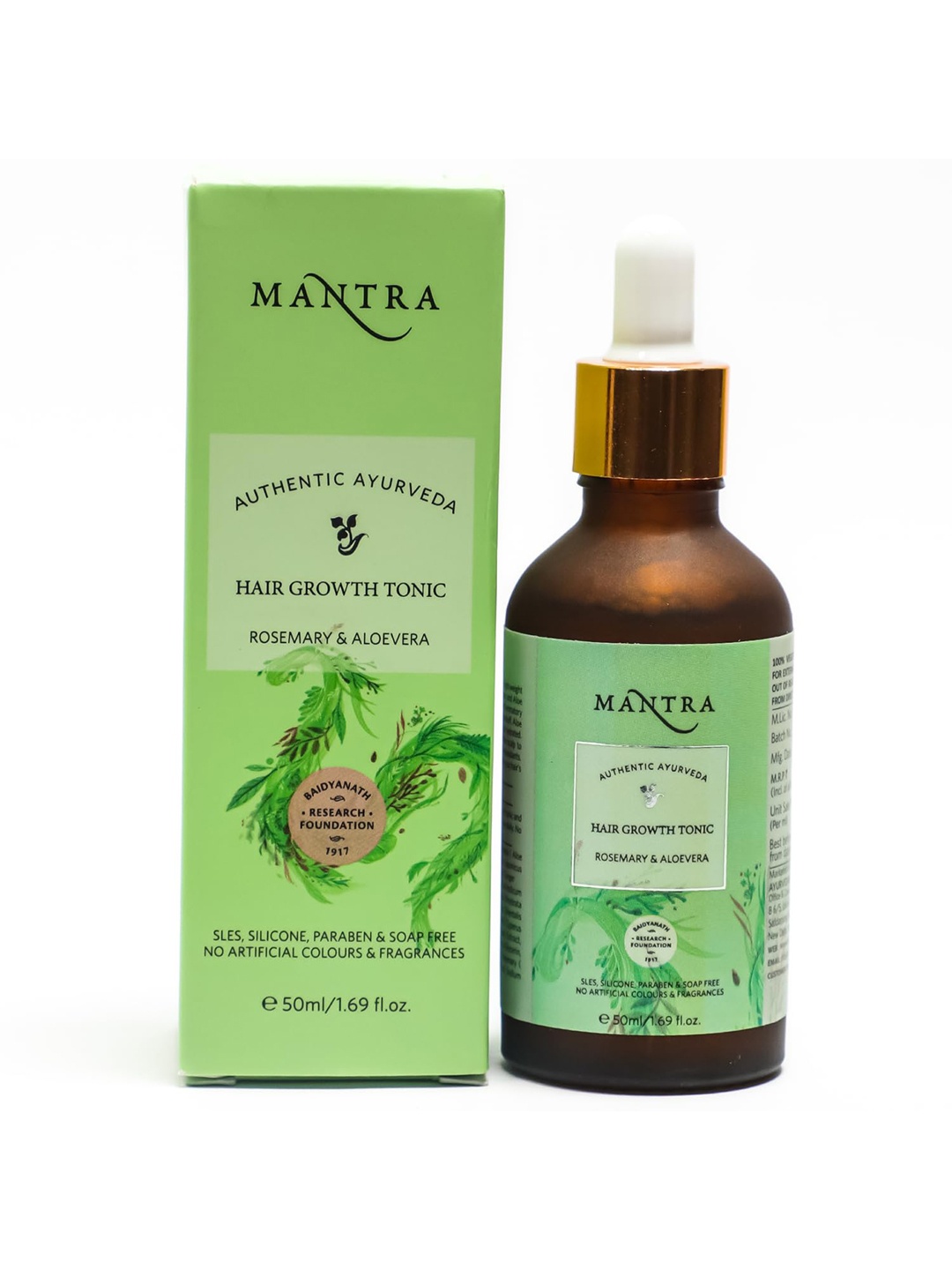 

Mantra Herbal Ayurveda Rosemary & Aloevera Hair Growth Serum - 50 ml, Brown