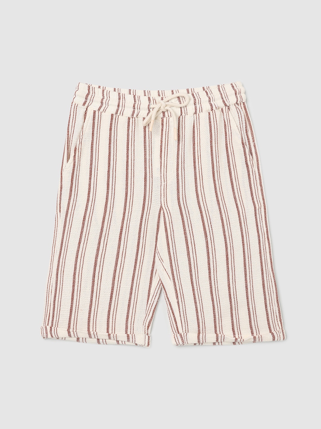 

max Boys Striped Technology Shorts, Beige