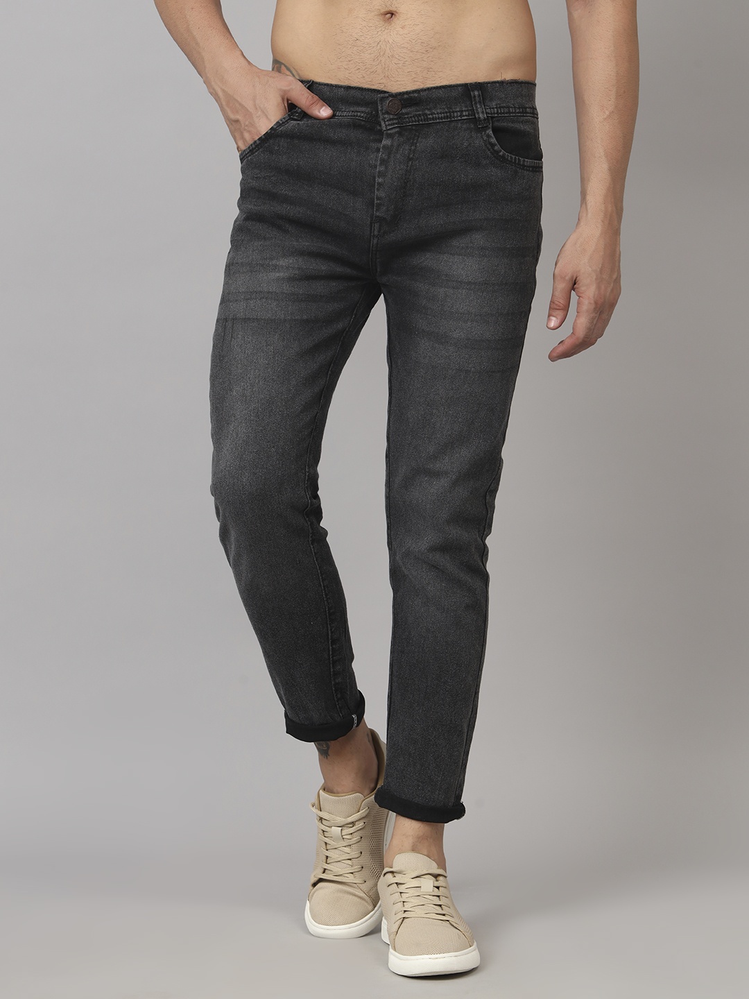 

Moda Rapido Men Classic Tapered Fit Jeans, Grey
