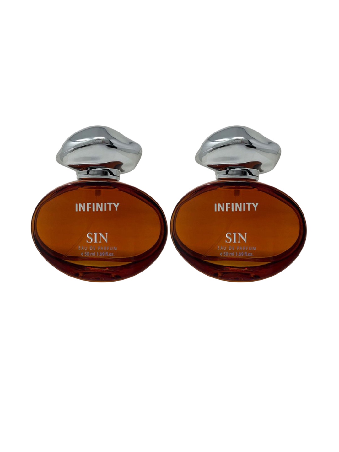 

Infinity Set Of 2 Sin Long Lasting Eau De Parfum - 50 ml Each, Transparent