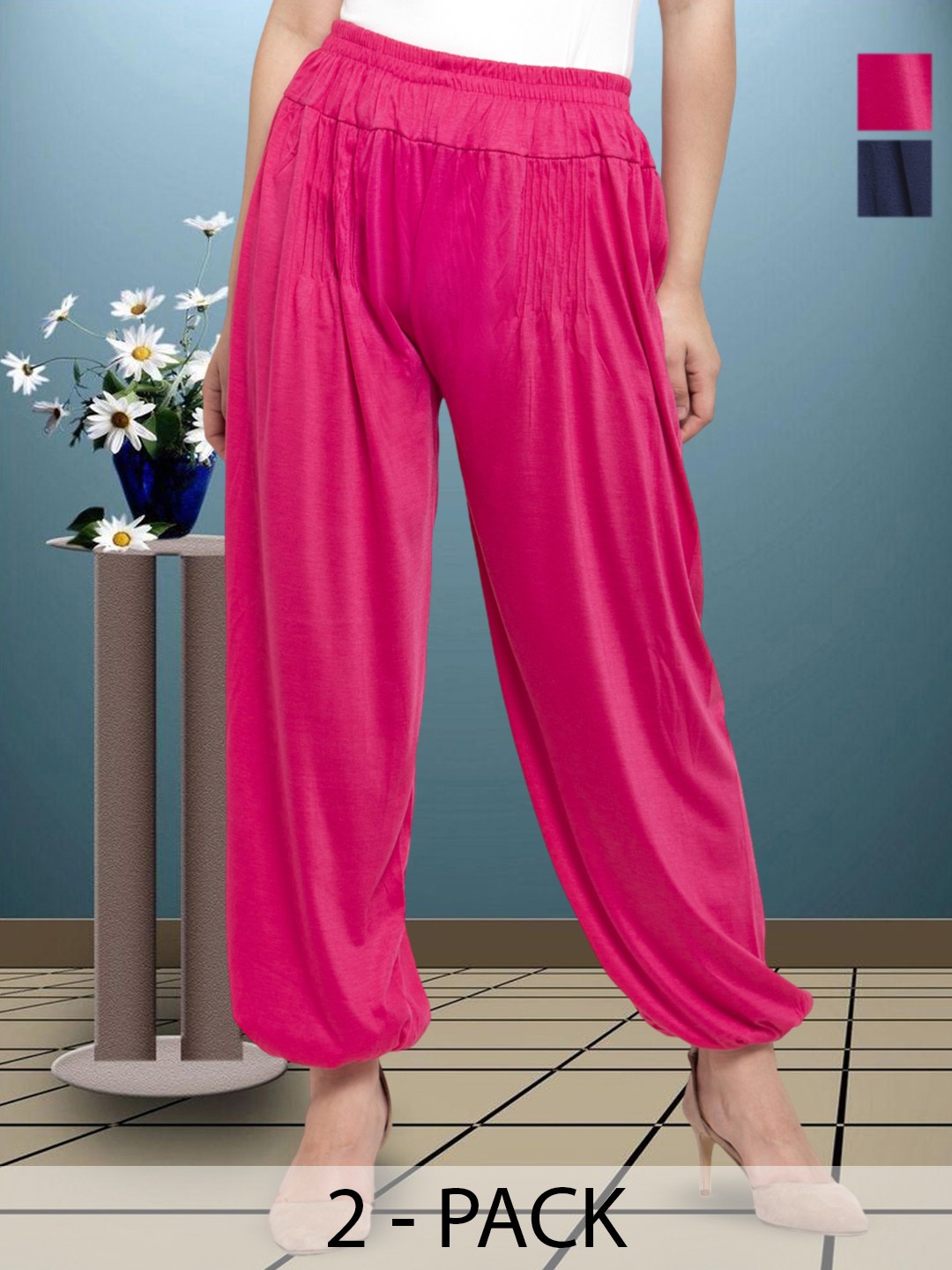 

Women Viscose lycra Harem Paint, Pink