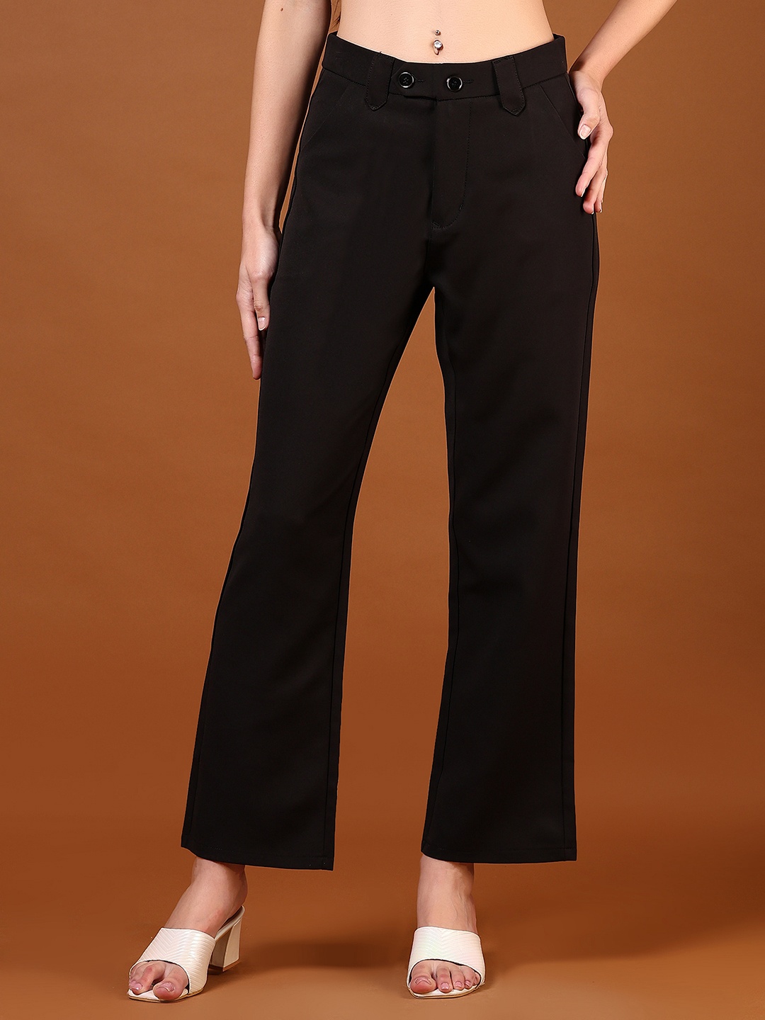 

V-Mart Women Trousers, Black