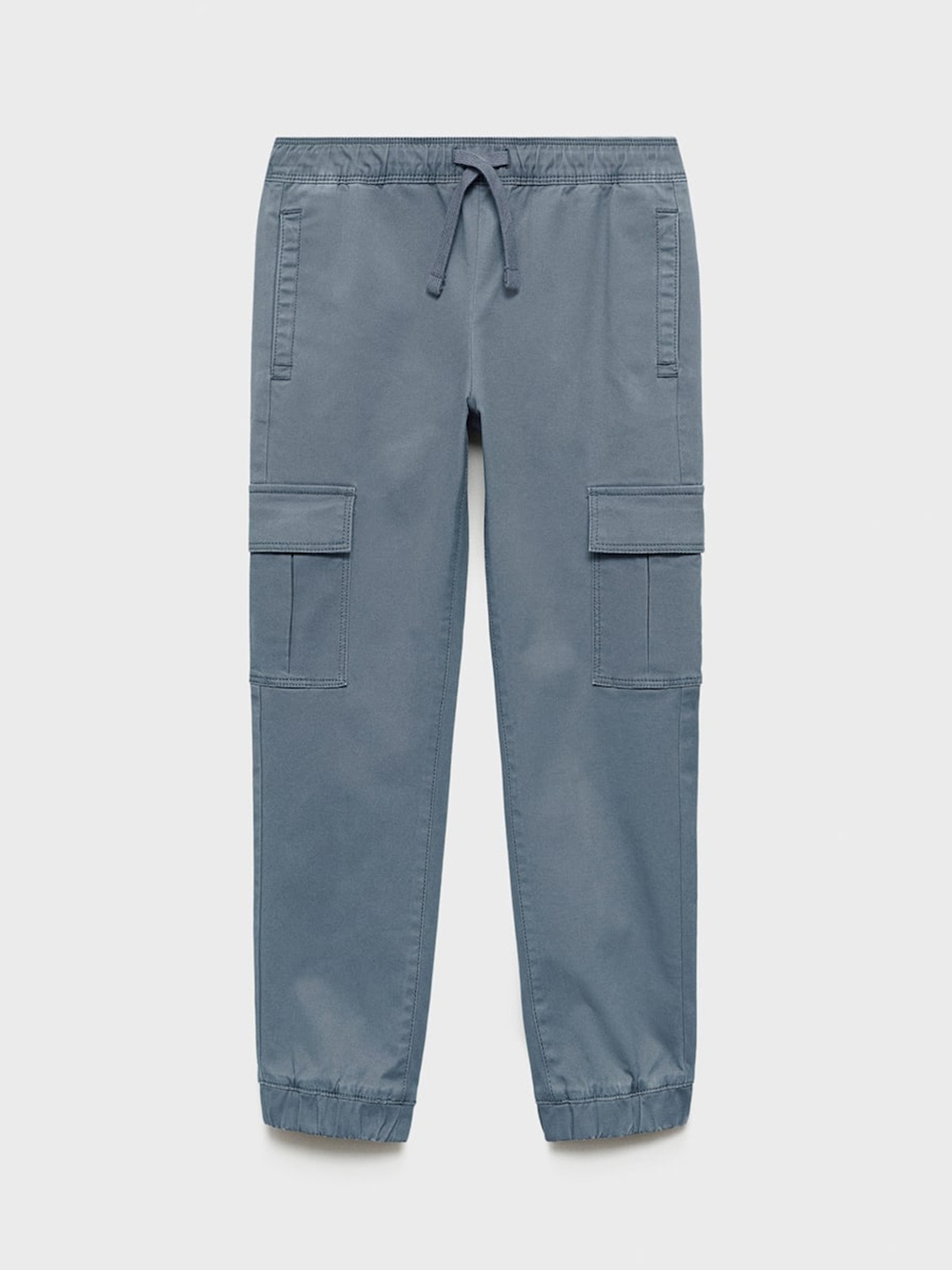 

Mango Kids Boys Solid Cargos Trousers, Grey