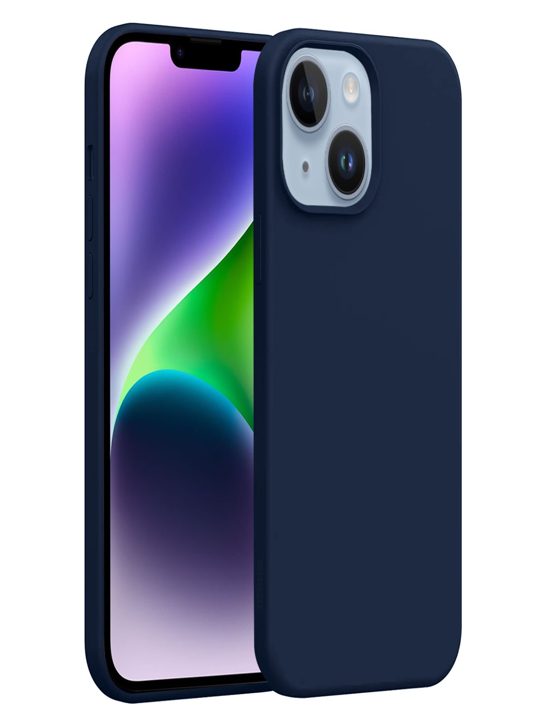 

LIRAMARK Solid Printed iPhone 14 Back Case Mobile Accessories, Navy blue