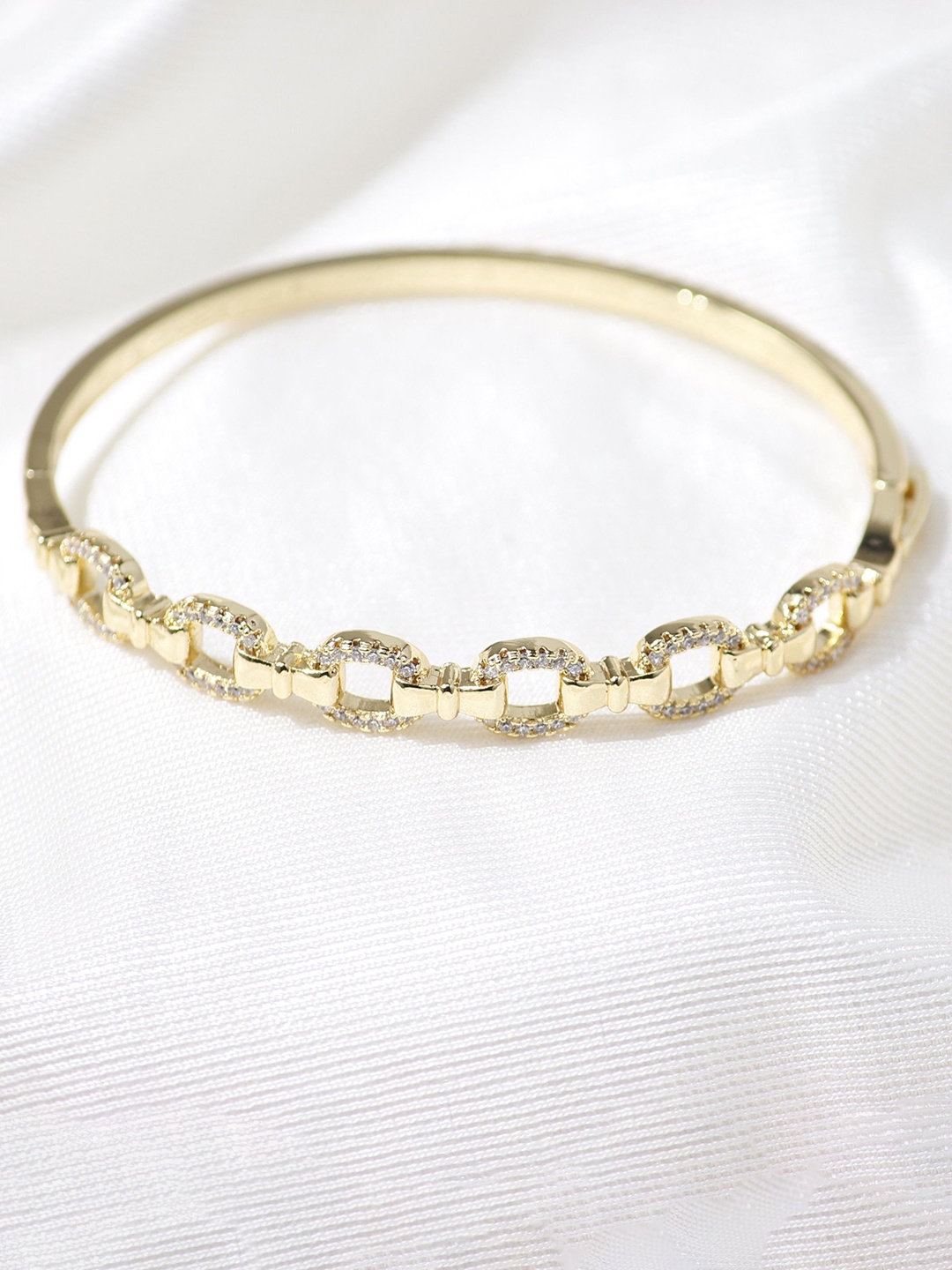 

LOCAL PITARA 18K Gold-Plated Cubic Round Kada Bangle
