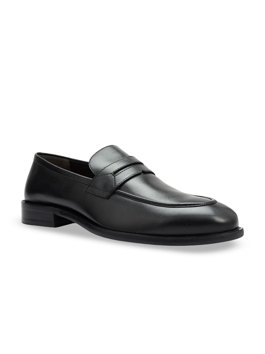 

ROSSO BRUNELLO Men Leather Formal Loafers, Black