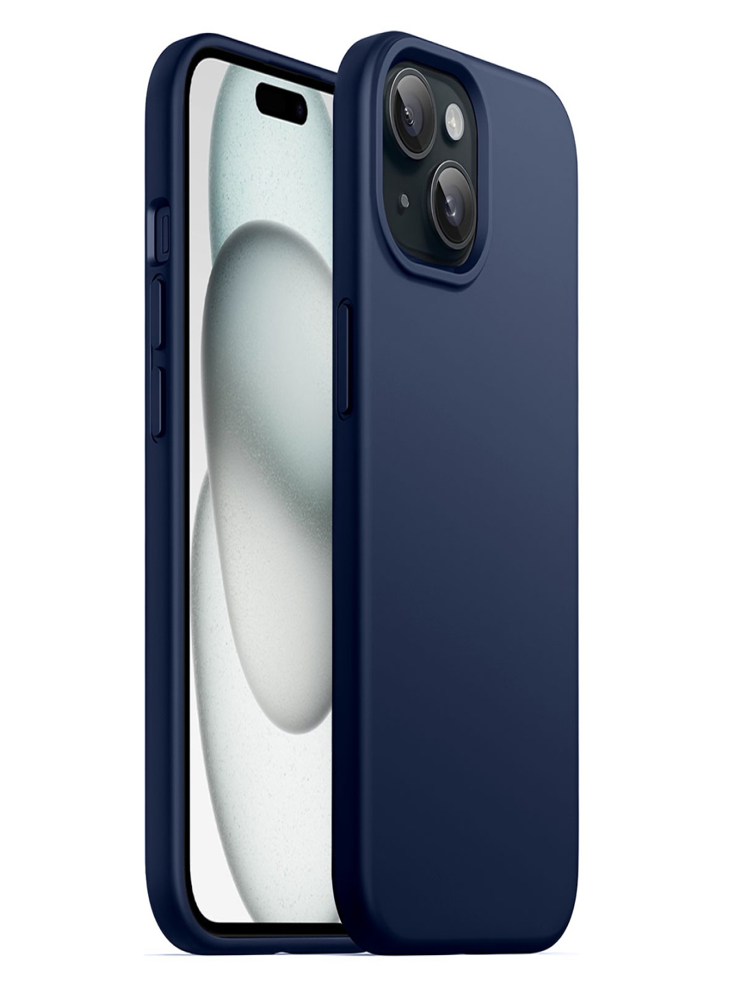 

LIRAMARK Solid Printed iPhone 15 Back Case Mobile Accessories, Navy blue