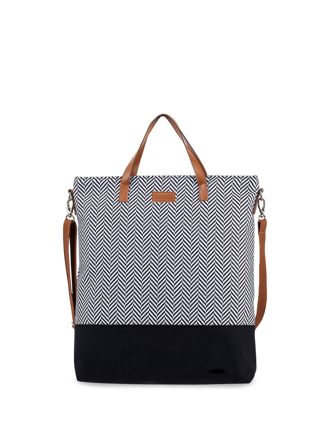 

Anouk Geometric Printed Shopper Shoulder Bag, Black