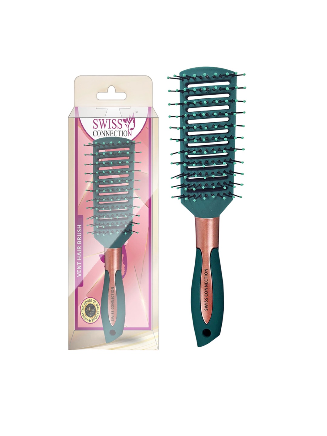 

Swiss Connection Unisex Vented Rat-Tail Hair Brush - 146 Green