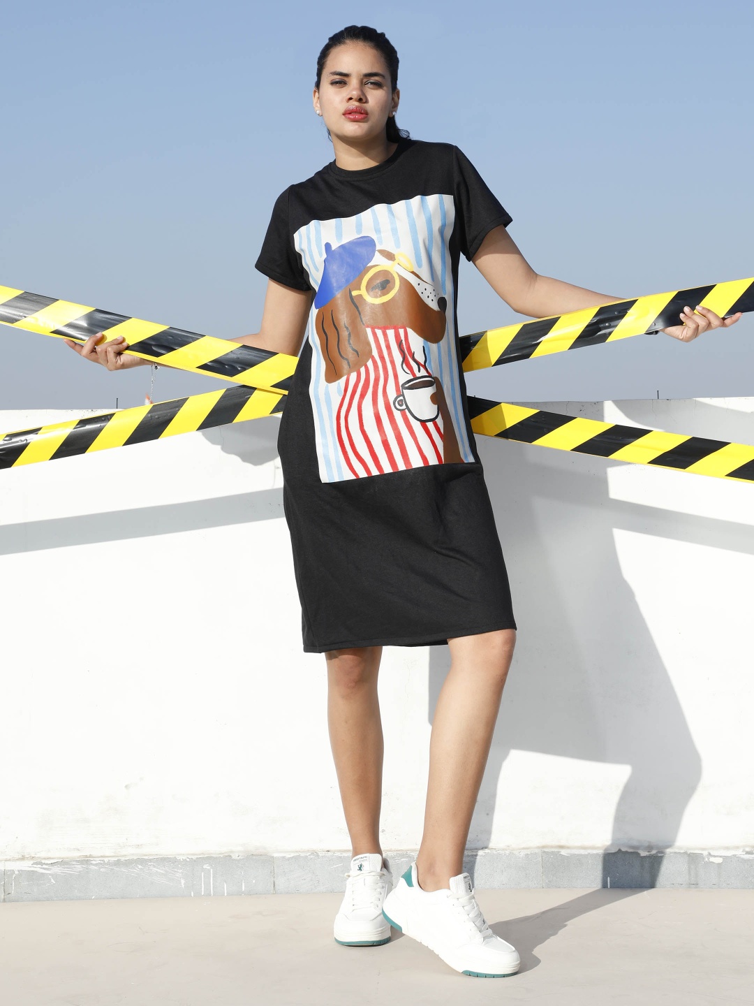 

Athena Unapologetic Print T-shirt Dress, Black