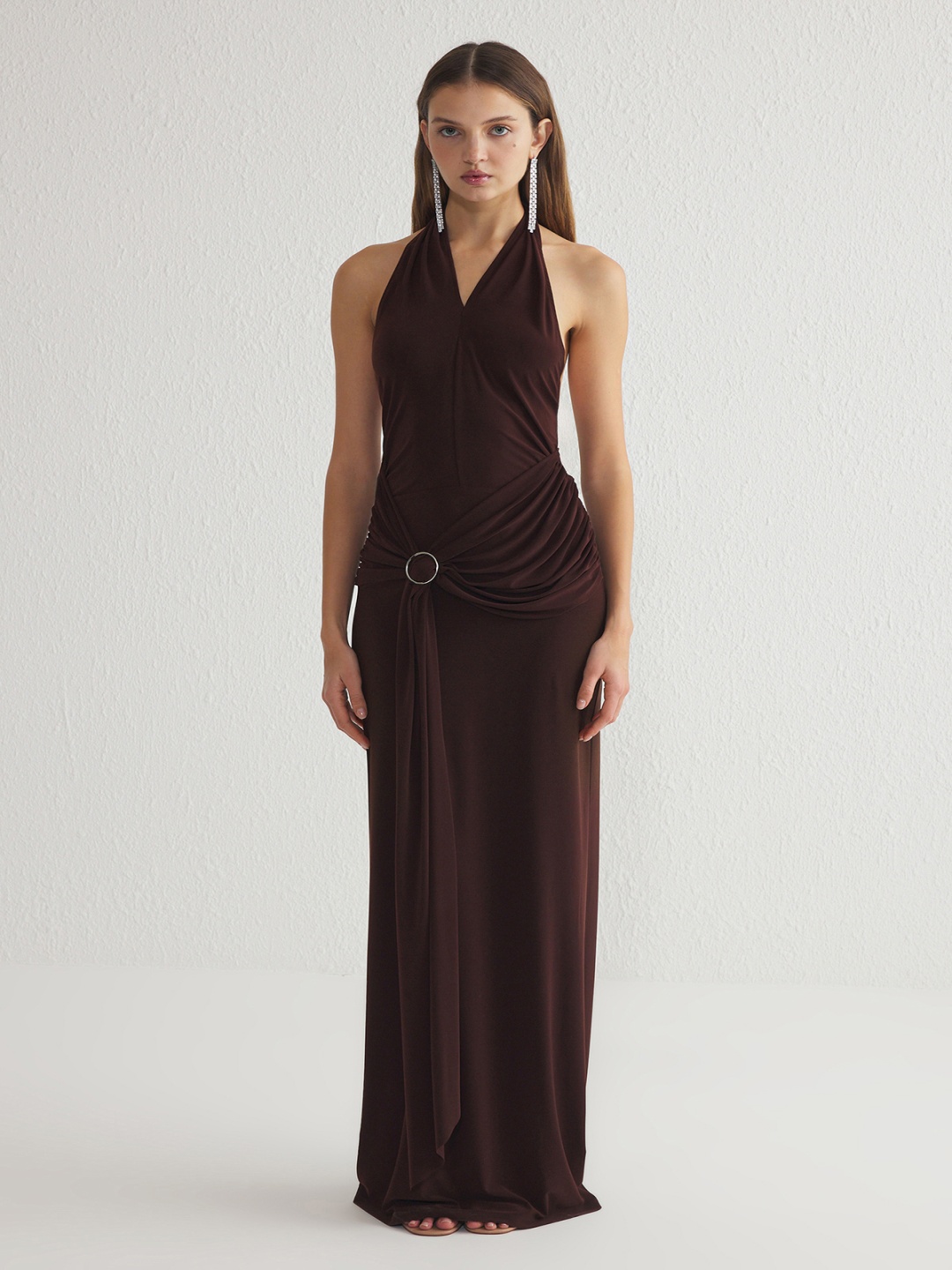 

Trendyol Halter Neck Maxi Dress, Na