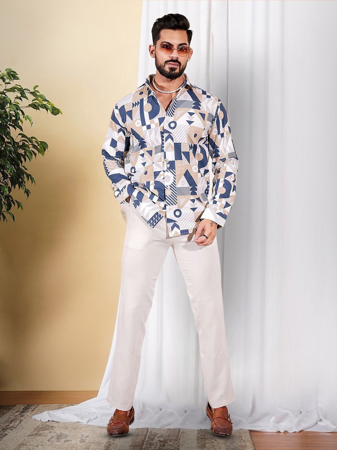 

Moda Rapido Men Original Opaque Printed Casual Shirt, Multi