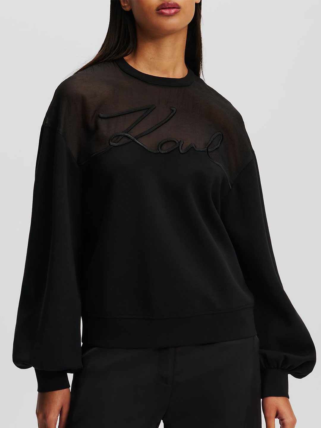 

Karl Lagerfeld Women Embellished Sweatshirt, Black