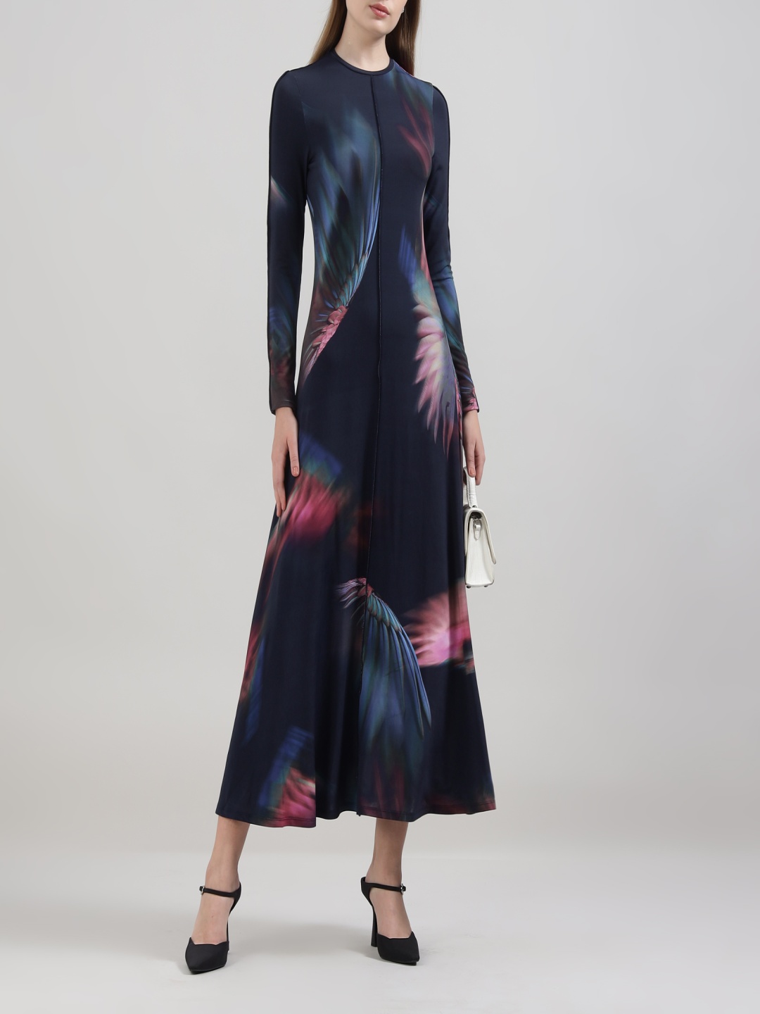 

Ted Baker Tie and Dye Print A-Line Maxi Dress, Navy blue