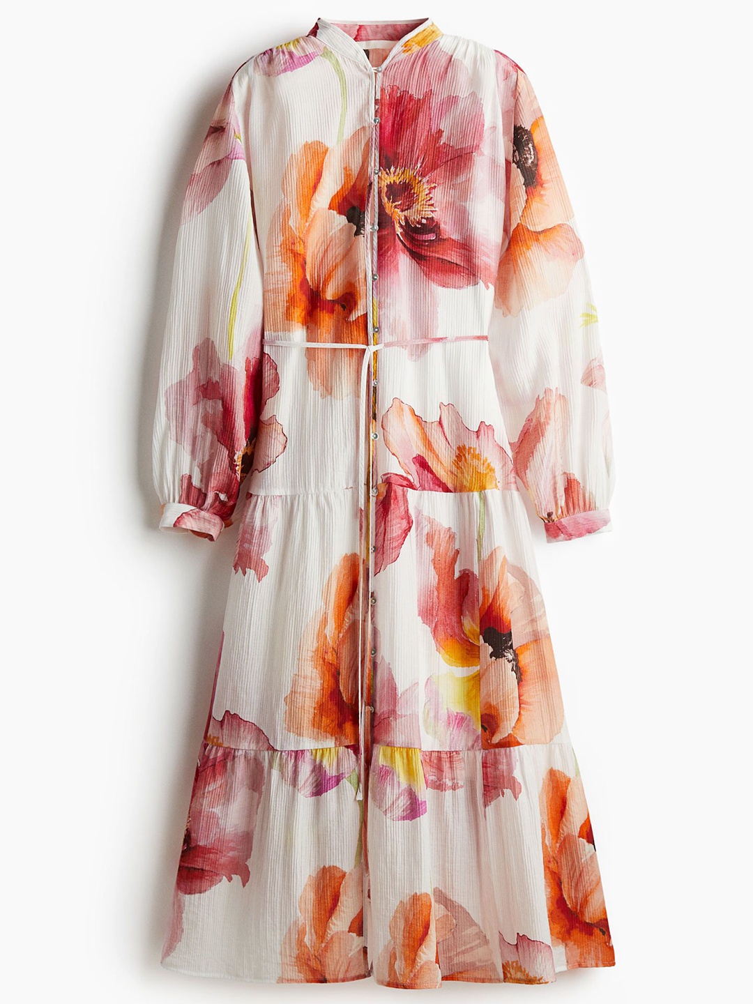 

H&M Oversized Crinkled Dress, White