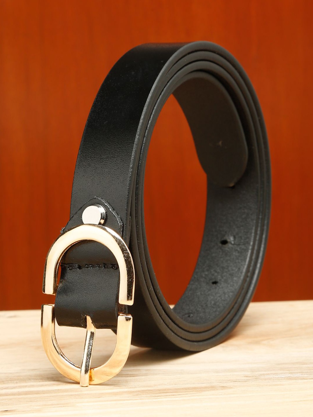 

Teakwood Leathers Women Leather Formal Belt, Black