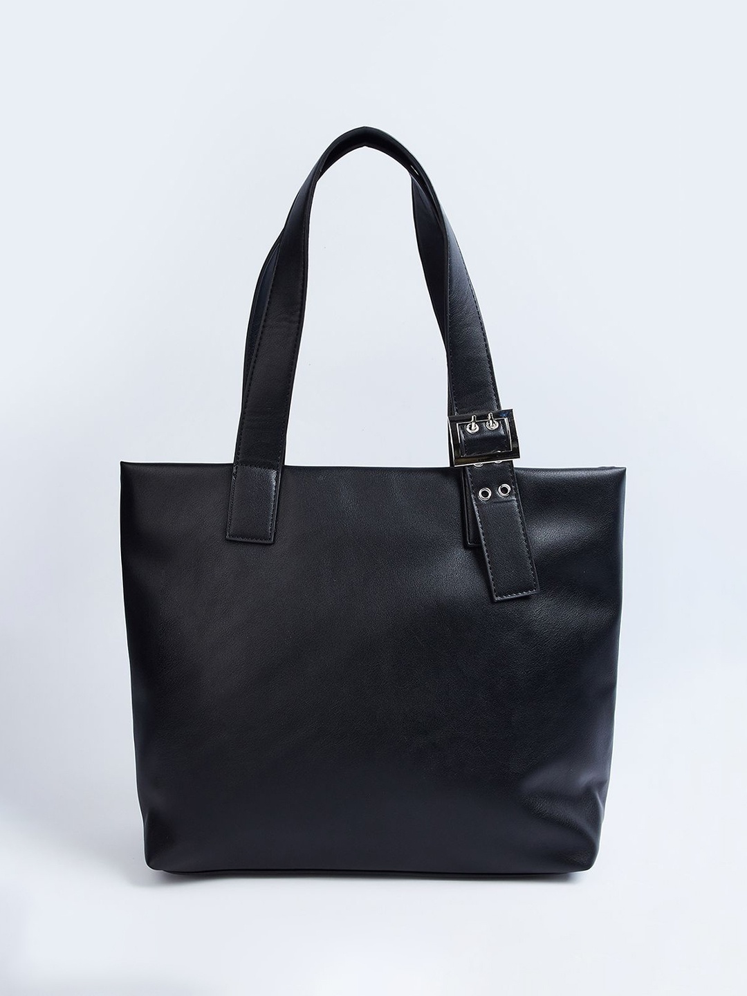 

max PU Oversized Bucket Shoulder Bag, Black