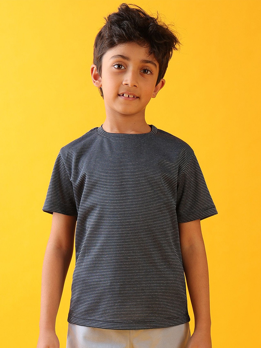 

Anthrilo Boys Printed Extended Sleeves Pockets T-shirt, Navy blue