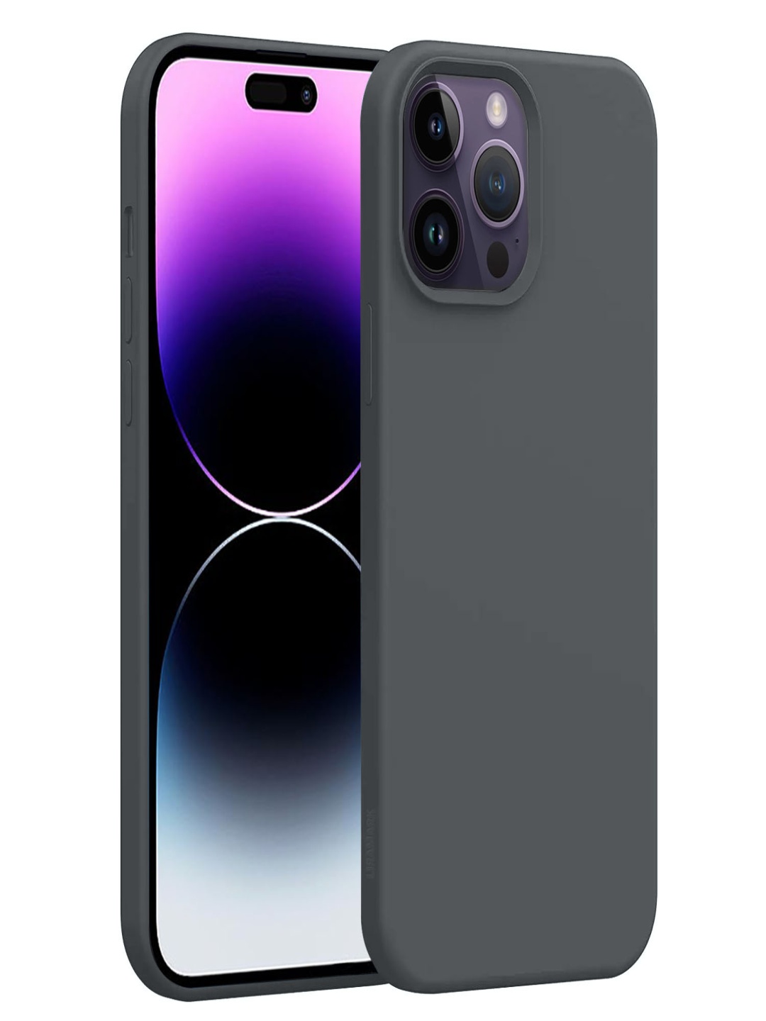 

LIRAMARK Solid Printed iPhone 14 Pro Back Case Mobile Accessories, Grey
