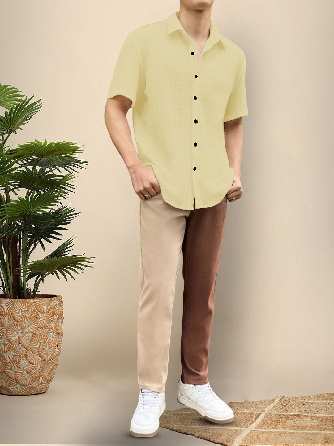 

Moda Rapido Men Original Opaque Casual Shirt, Yellow